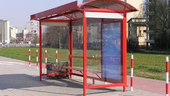 Bus stop buildings cities