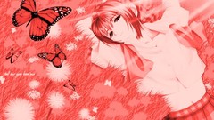 Butterflies Anime anime girls soft shading