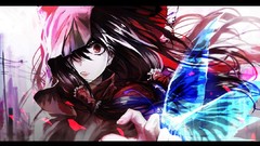 Butterflies anime girls hakurei reimu touhou hooded cloaks