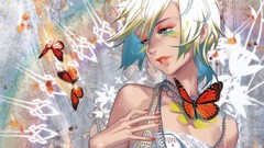 Butterflies anime girls Midori Foo