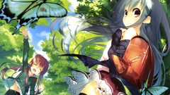 Butterflies ass red eyes anime girls school uniforms kagome 