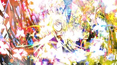 Butterflies blondes long hair anime girls blue eyes vocaloid 