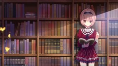 Butterflies Books Library short hair bookshelf hair band