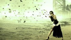 Butterflies fantasy art gothic dress