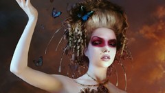 Butterflies hands red eyes