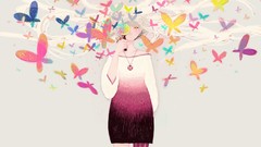 Butterflies magnifying glass