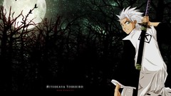 Butterflies moon Swords bleach forests night sky Hitsugaya 