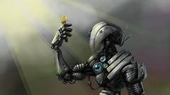 Butterflies signs Robots paintings drawings illustrations 