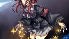 Butterflies skirts anime girls blue eyes umineko no naku koro 