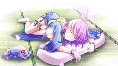 Butterflies sleeping hats socks fans pillows anime girls closed 