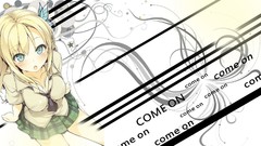 Butterflies tie sitting schoolgirls shirts blondes skirts blush 