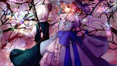 Butterflies weapons dress anime girls konpaku youmu touhou