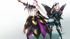 Butterflies weapons wings armor gloves Swords helmets blondes 