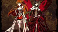 Butterflies wings Anime anime girls accel world kuro yuki hime 