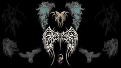 Butterflies Wolves tattoos bats Tribal digital art tribal tattoo