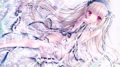 Butterflies woman Anime blondes big eyes anime girls