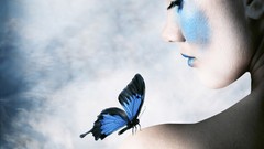 Butterflies woman artwork