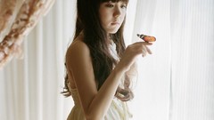 Butterflies woman asians