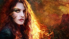 Butterflies woman brunettes Photo manipulation artwork digital 