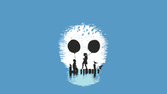 Bye Space skulls moon