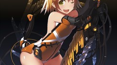 Cables Anime Swords blondes anime girls ecchi illustrations