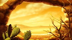 Cactus paintings rocks multicolor