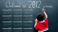 Calendar happy new year blackboards