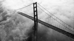California San Francisco monochrome golden gate bridge 