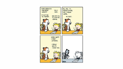 Calvin and hobbes sad