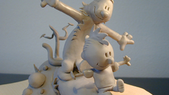 Calvin and Hobbes sculpture