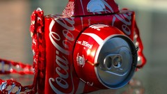 Cameras coca-cola artwork soda cans