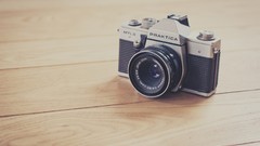 Cameras wooden floor