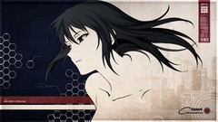 Canaan faces long hair anime girls bare shoulders black hair 