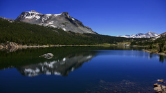 Canada nature water Trees reflection Mountains landscape Lake