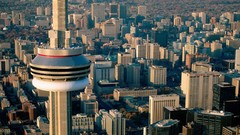 Canada Toronto aerial cityscapes CN Tower