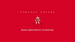 Canada Typography heroes captain red background funny captain 