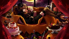 Candies Halloween striped legwear