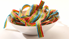 Candies white background