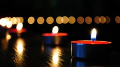 Candles bokeh depth of field tealight