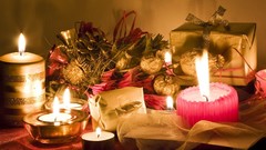 Candles Gifts Ribbons decorations tealight