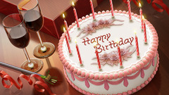 Candles happy birthday cakes