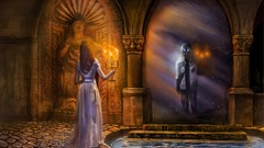 Candles mirrors digital art romantically apocalyptic Vitaly S 