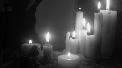 Candles monochrome