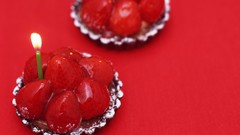 Candles strawberries