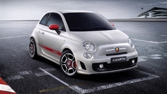 Car abarth Fiat 500 vehicle tuning race tracks silver cars
