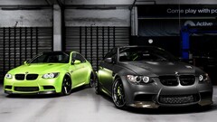 Car BMW green cars black cars vehicle BMW E92 BMW 3 Series