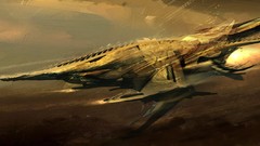 Car brown spaceships Concept