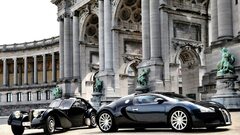 Car Bugatti oldtimer black cars vehicle statue architecture