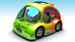 Car colorful digital art render vehicle cgi gradient