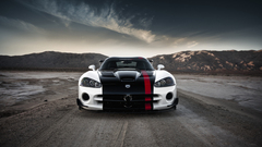 Car Dodge dodge viper vehicle clouds white cars landscape sky